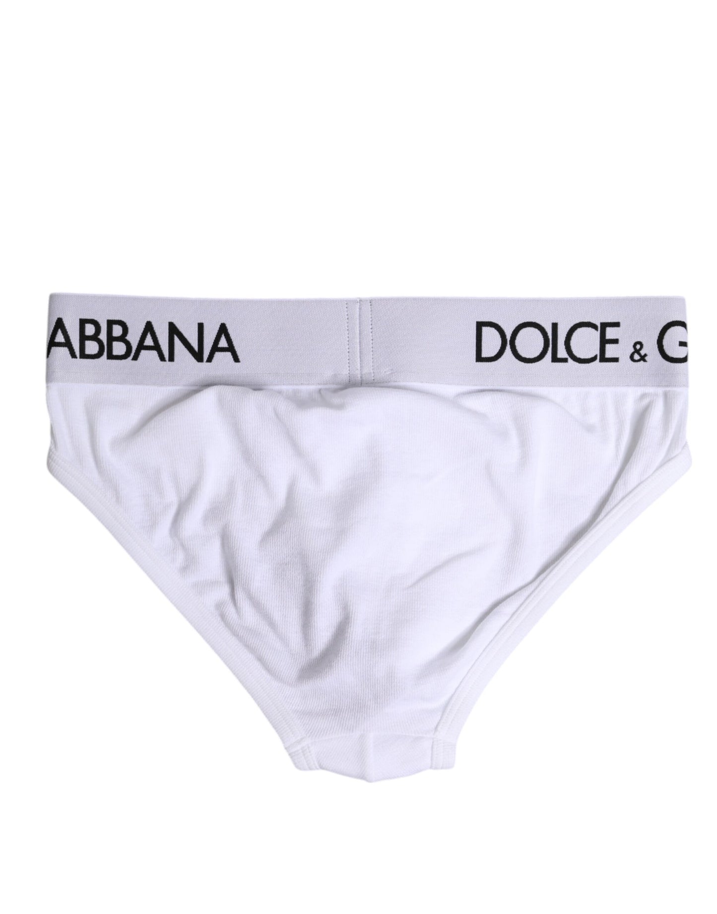 Dolce & Gabbana – Weiße, normale Slip-Unterhose aus Baumwollstretch