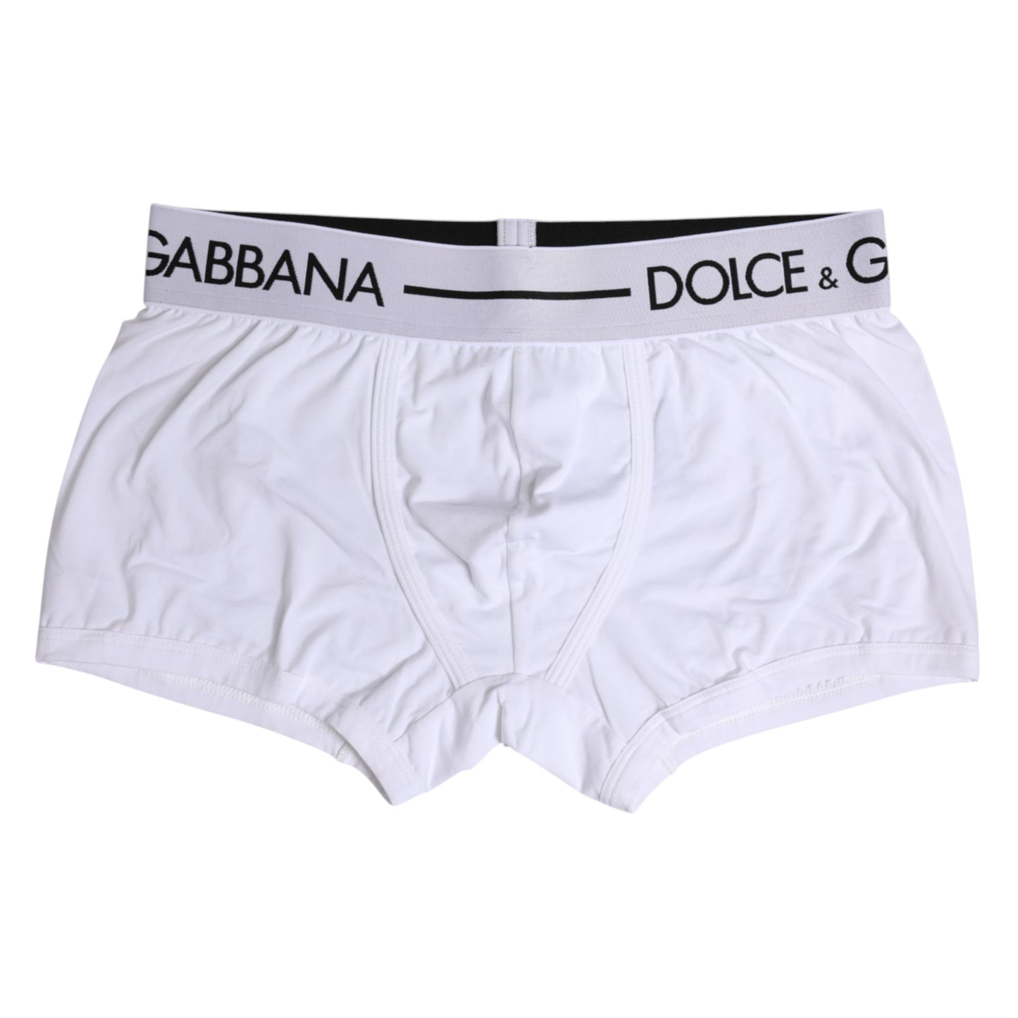 Dolce & Gabbana – Boxershorts aus weißem Baumwollstretch in normaler Passform