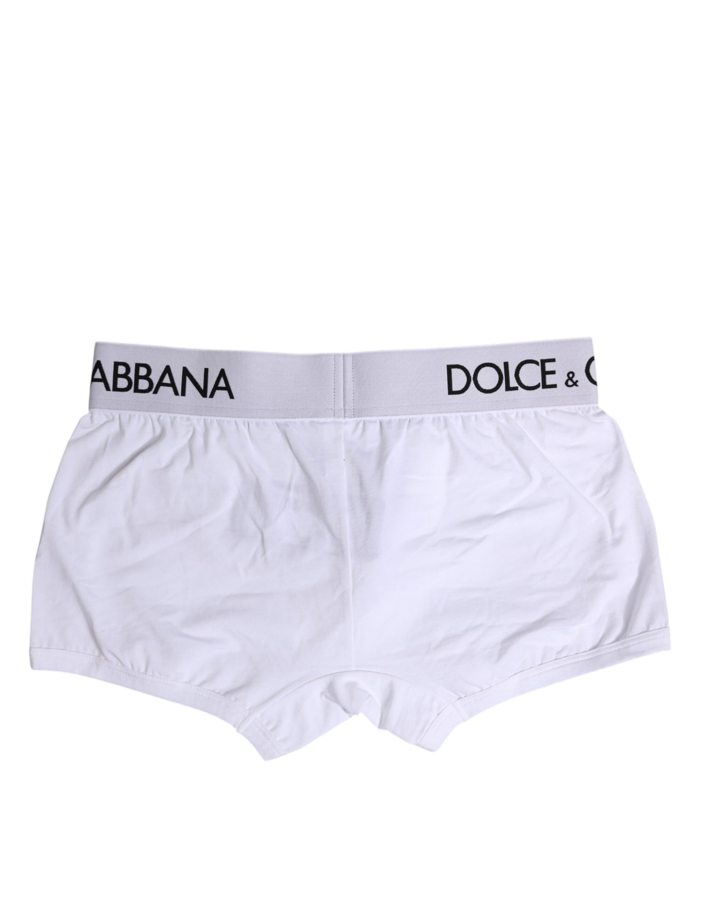 Dolce & Gabbana – Boxershorts aus weißem Baumwollstretch in normaler Passform