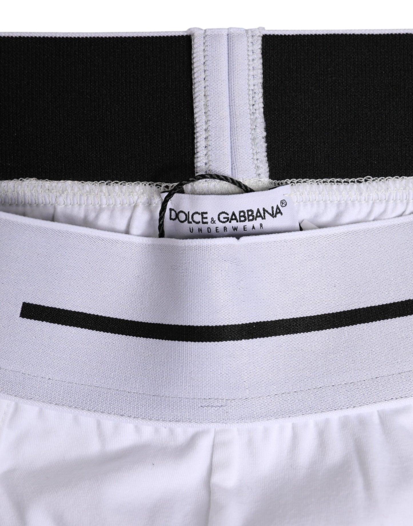 Dolce & Gabbana – Boxershorts aus weißem Baumwollstretch in normaler Passform