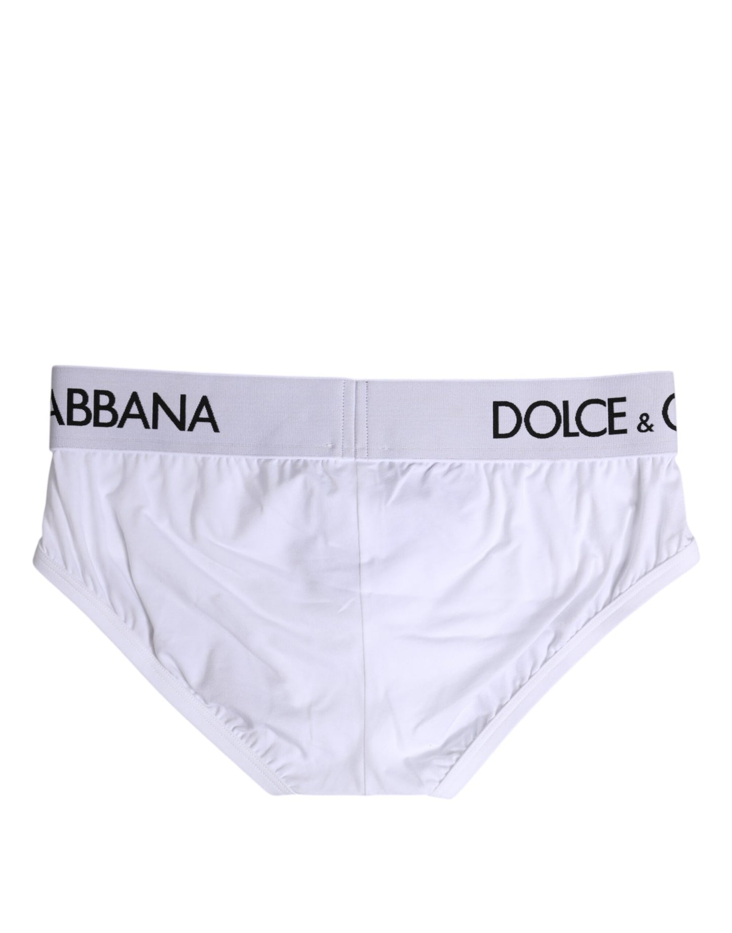 Dolce & Gabbana – Weiße, normale Slip-Unterhose aus Baumwollstretch