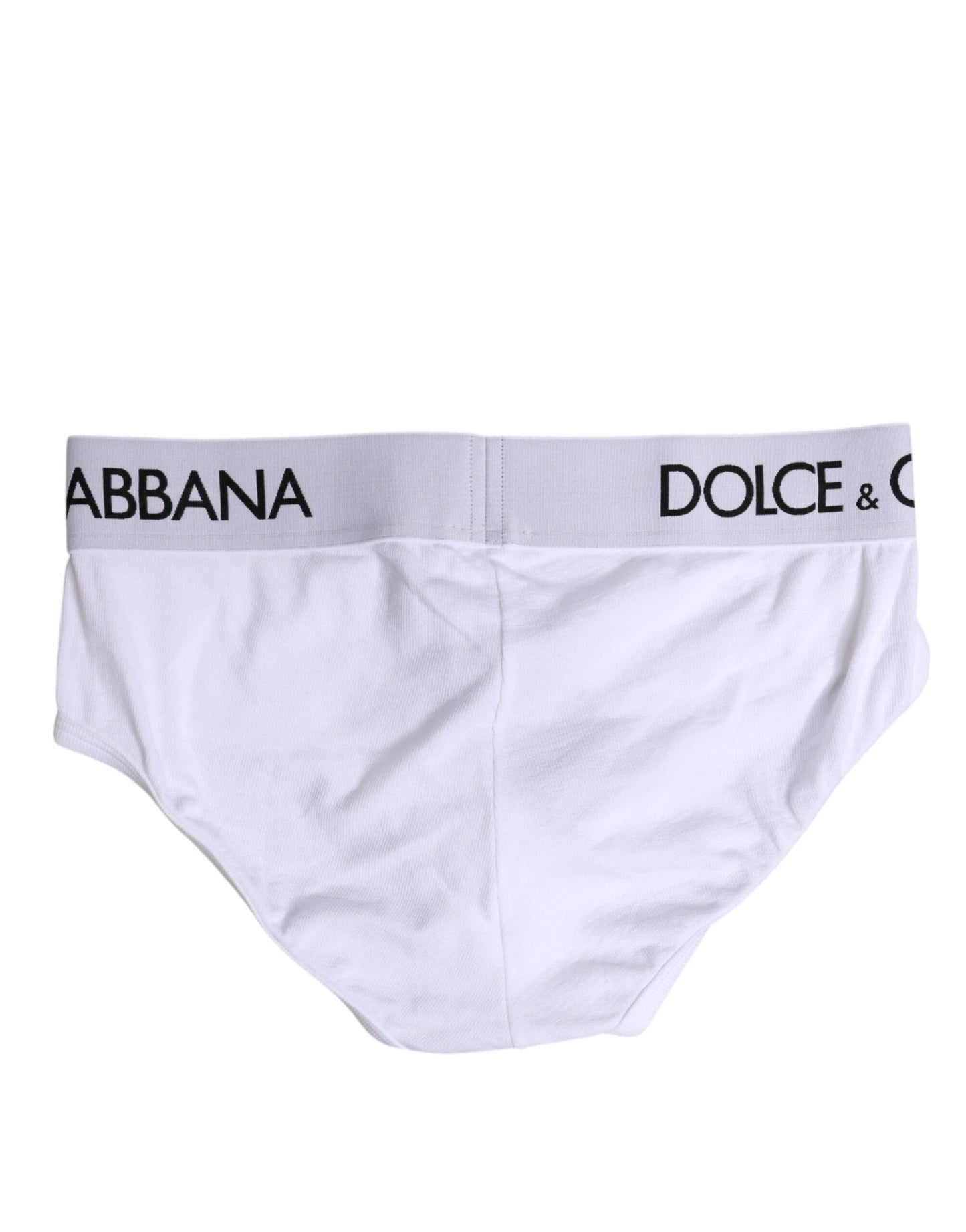 Dolce & Gabbana – Weiße, normale Slip-Unterhose aus Baumwollstretch