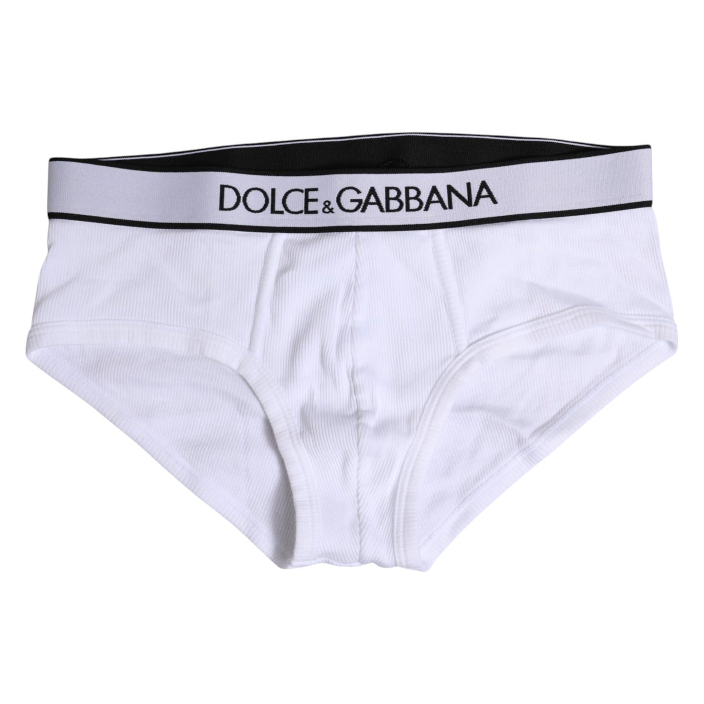 Dolce & Gabbana – Weiße, normale Slip-Unterhose aus Baumwollstretch