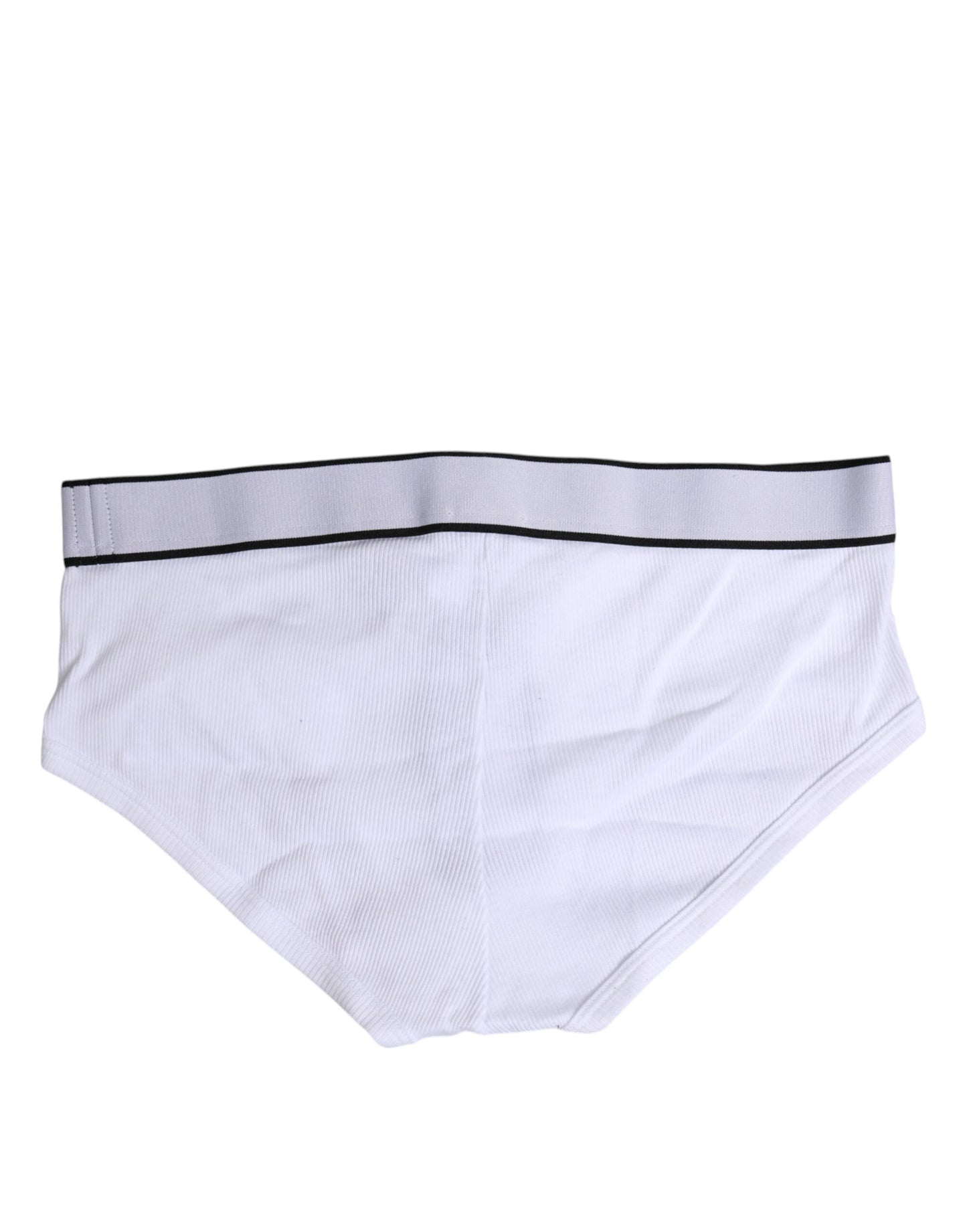 Dolce & Gabbana – Weiße, normale Slip-Unterhose aus Baumwollstretch