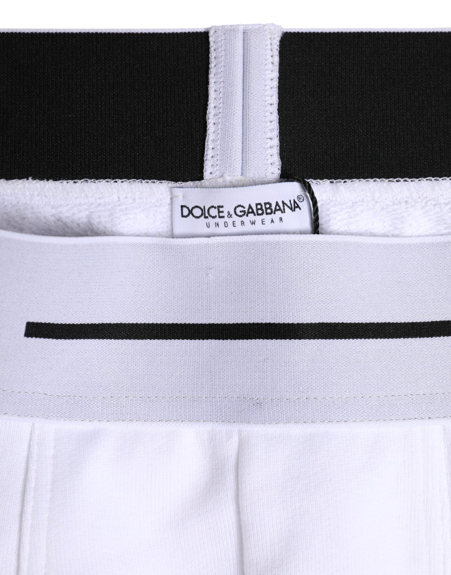 Dolce & Gabbana – Boxershorts aus weißem Baumwollstretch in normaler Passform