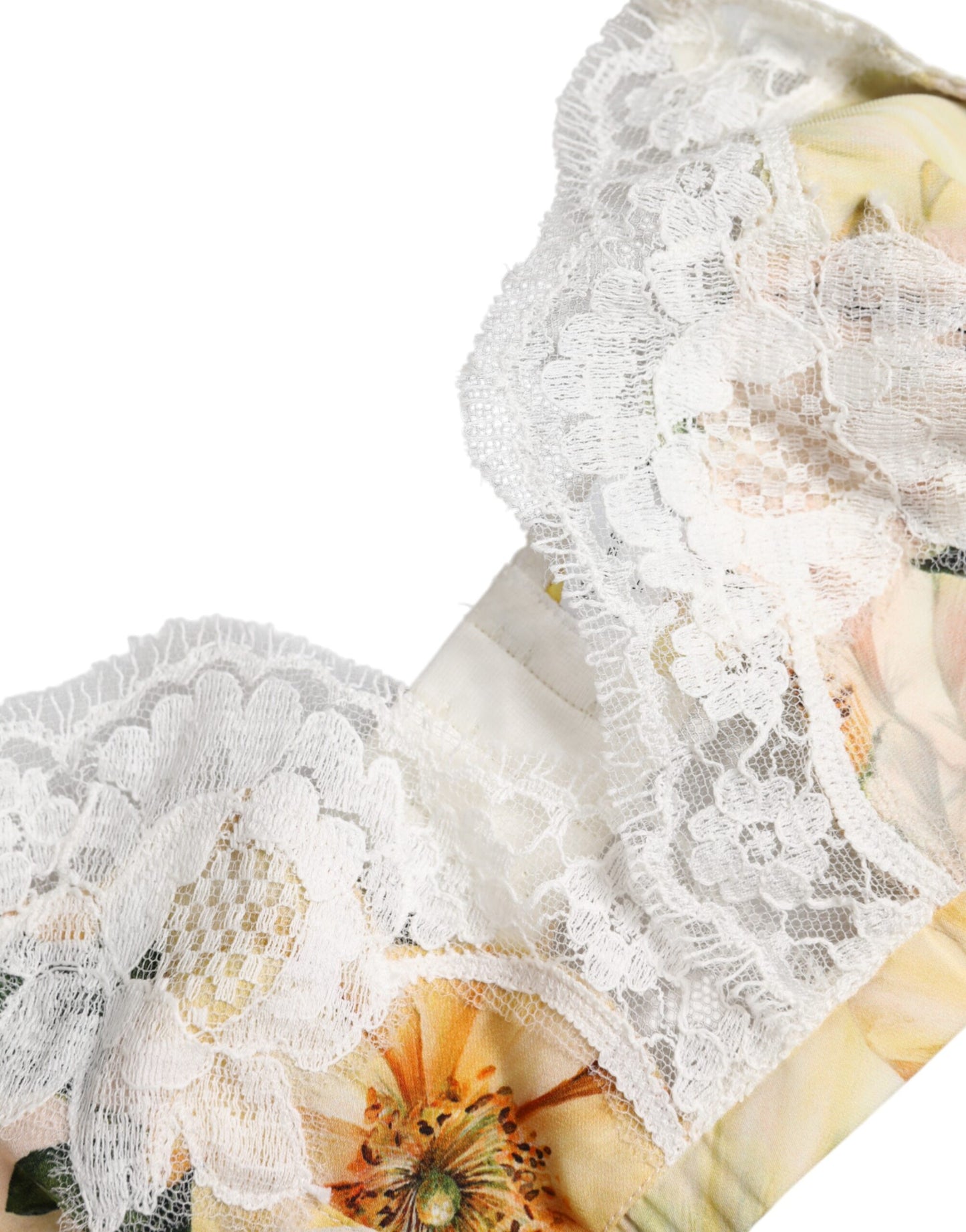 Dolce & Gabbana – Mehrfarbiger BH mit Blumenmuster ohne Bügel