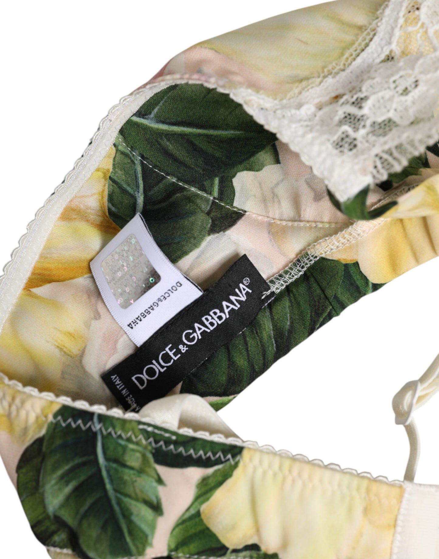 Dolce & Gabbana – Mehrfarbiger BH mit Blumenmuster ohne Bügel