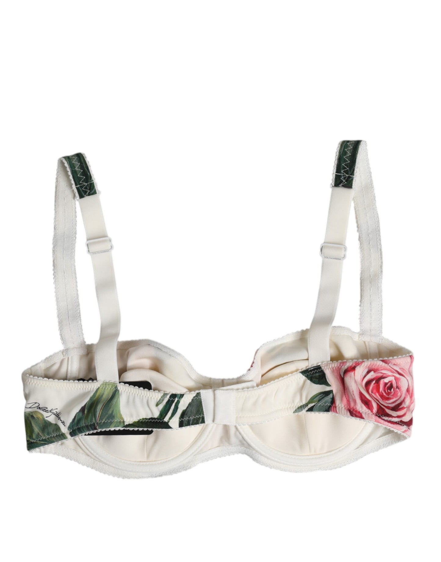 Dolce & Gabbana – Balconette-BH mit Bügel und Blumenmuster in Weiß