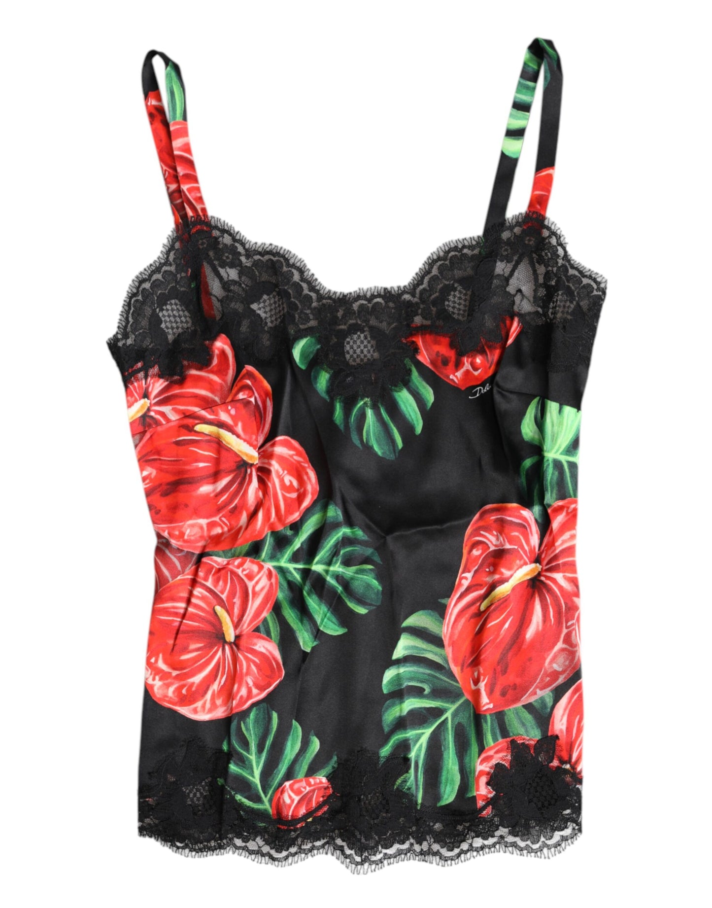 Dolce & Gabbana Mehrfarbiges Seiden-Tanktop mit Blumenmuster, Dessous und Unterwäsche