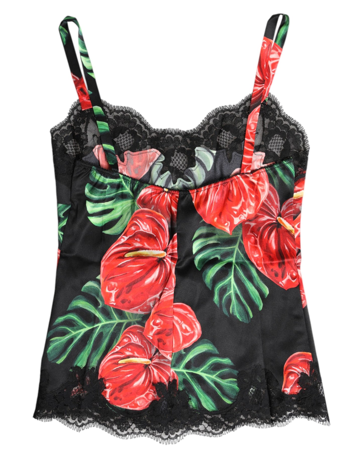 Dolce & Gabbana Mehrfarbiges Seiden-Tanktop mit Blumenmuster, Dessous und Unterwäsche