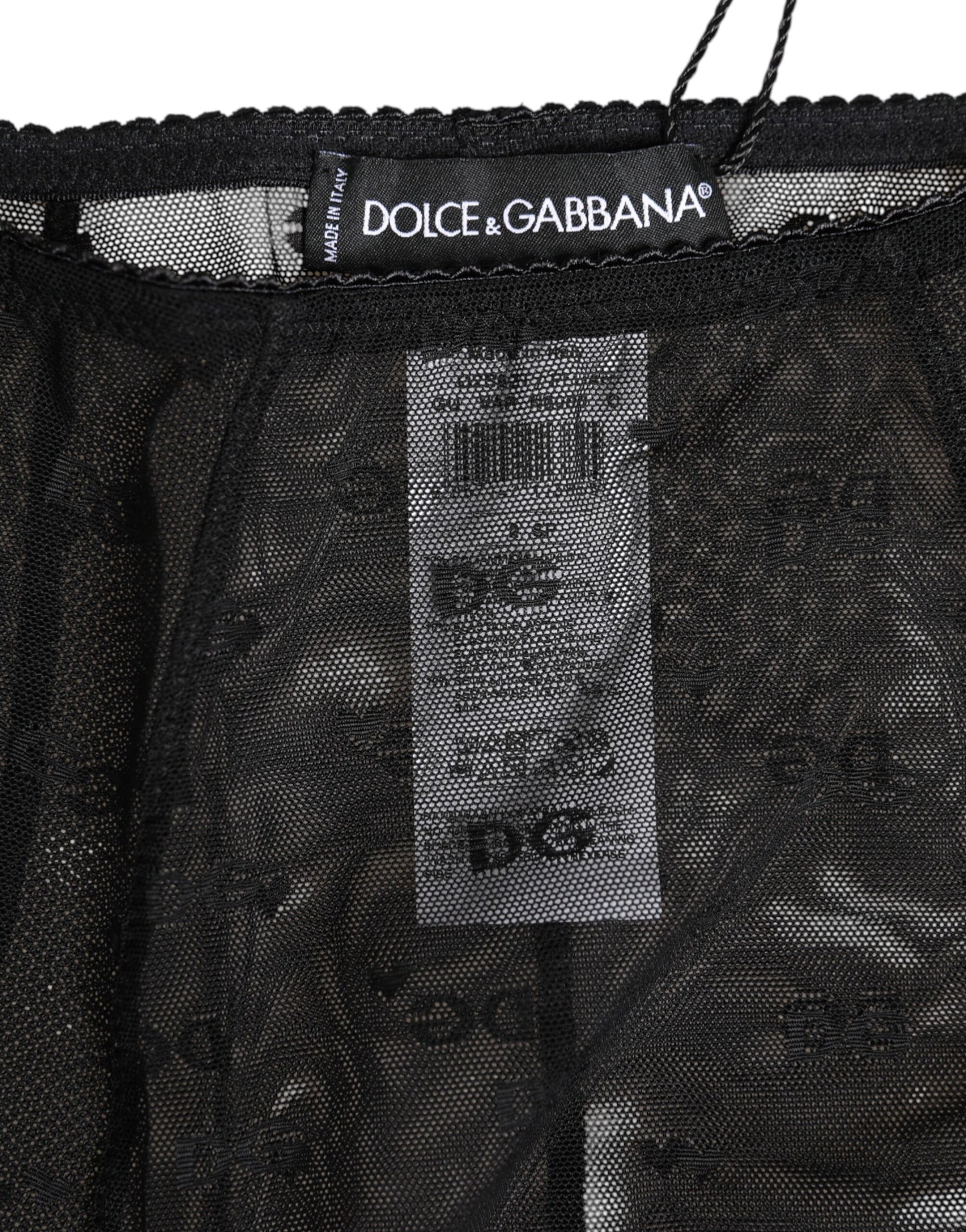 Dolce & Gabbana – Schwarzes Mieder mit Logo und hoher Taille