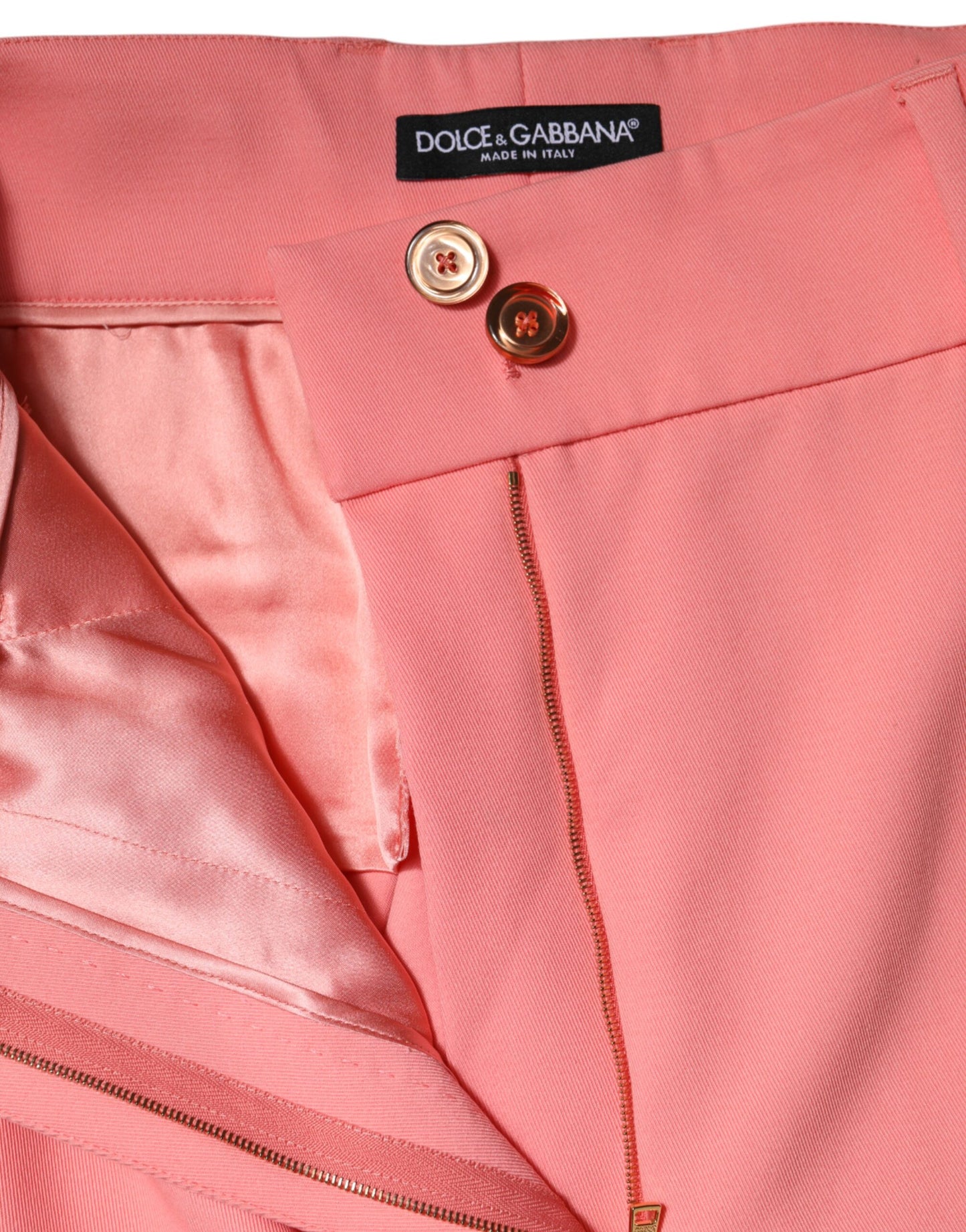 Dolce & Gabbana – Hoch taillierte, schmal zulaufende Hose in Rosa
