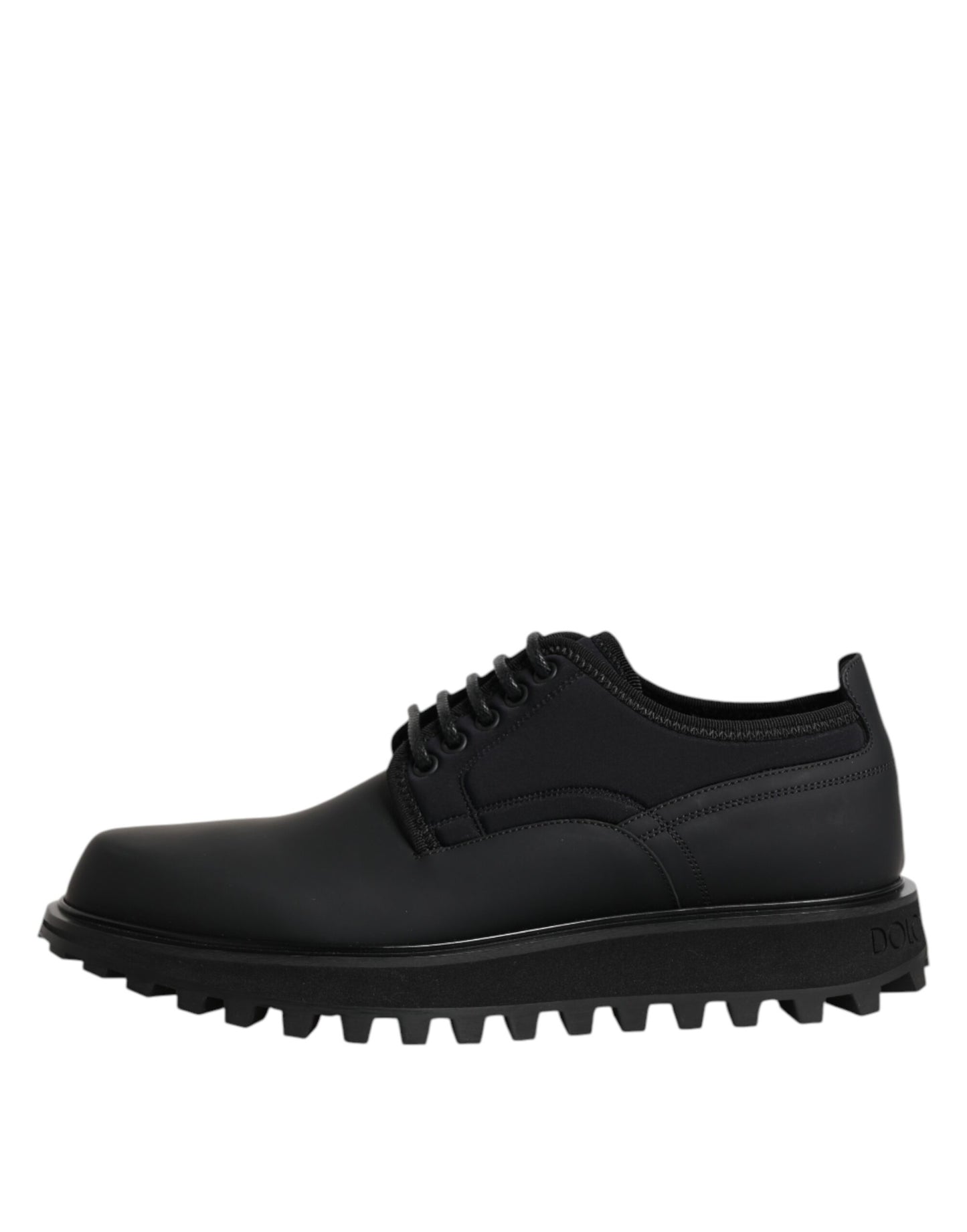 Dolce & Gabbana – Trekking-Schnürschuhe aus schwarzem Leder
