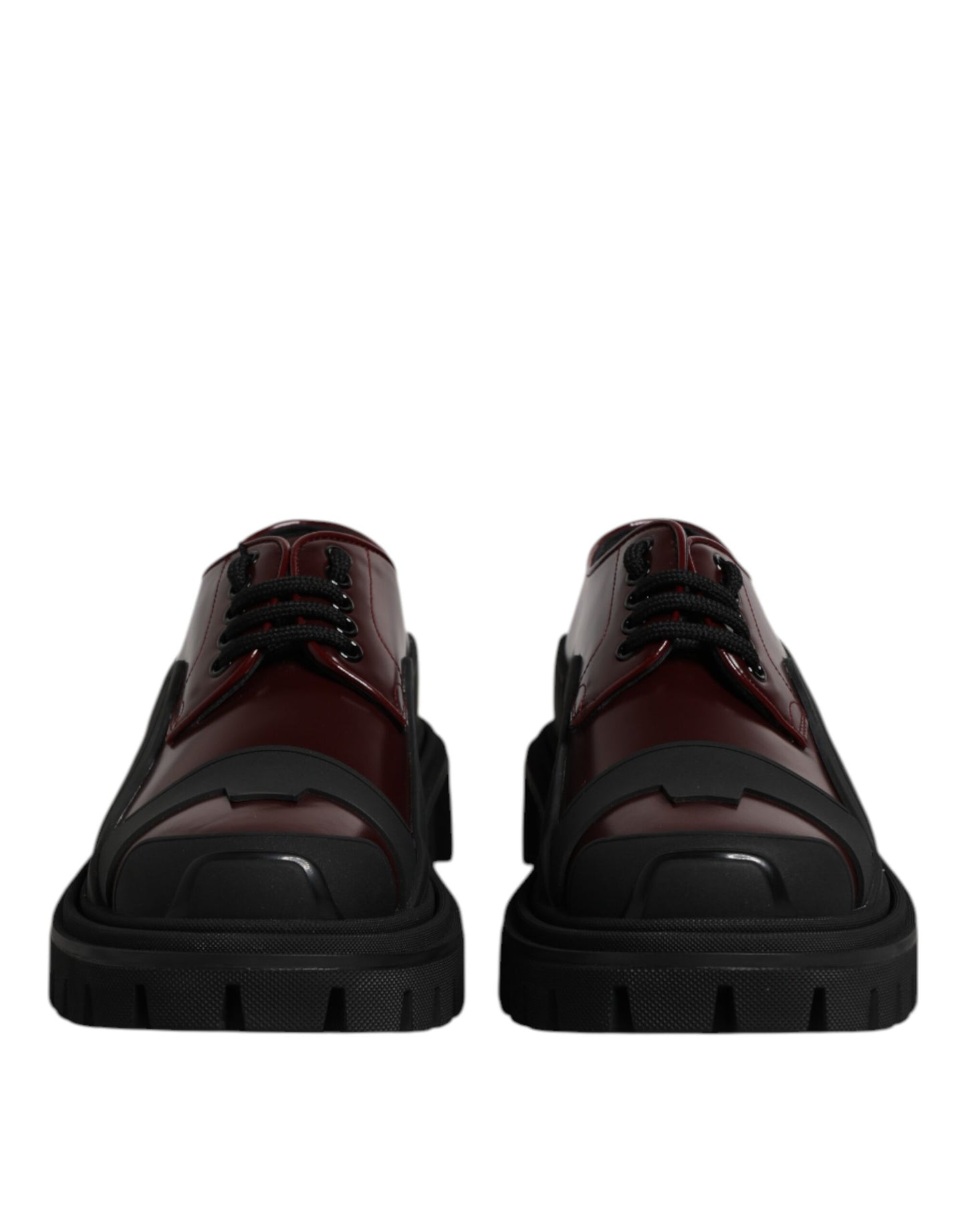 Dolce & Gabbana – Rote Trekking-Schnürschuhe aus Leder