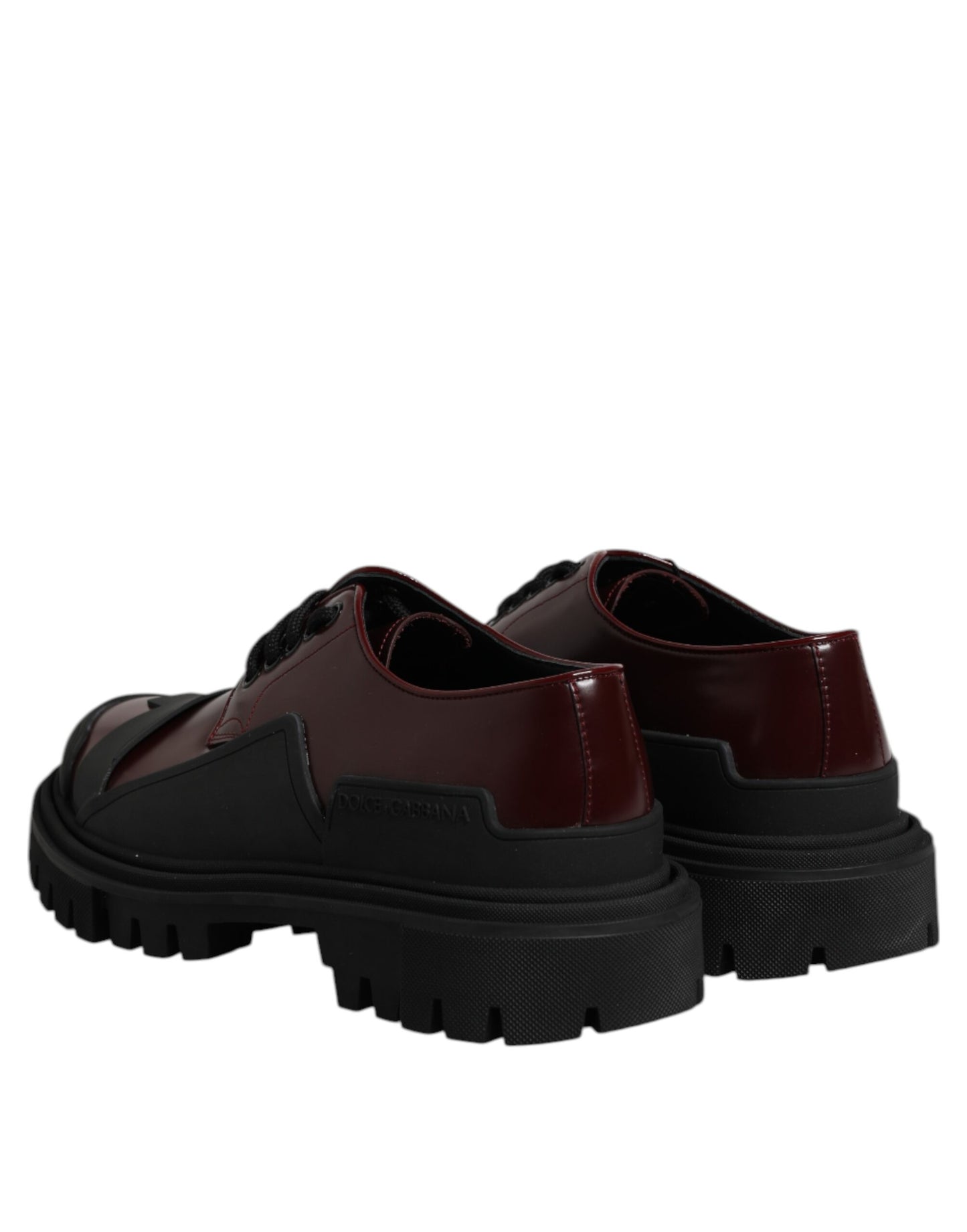 Dolce & Gabbana – Rote Trekking-Schnürschuhe aus Leder