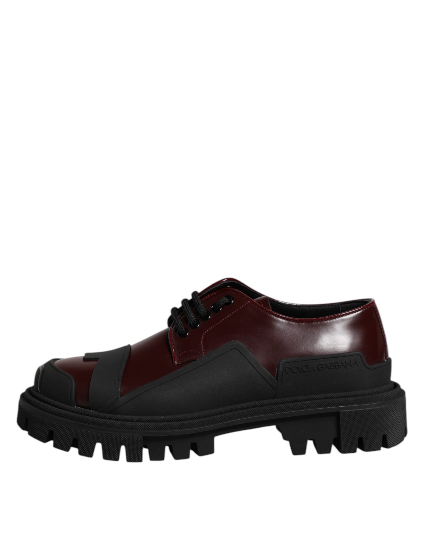 Dolce & Gabbana – Rote Trekking-Schnürschuhe aus Leder