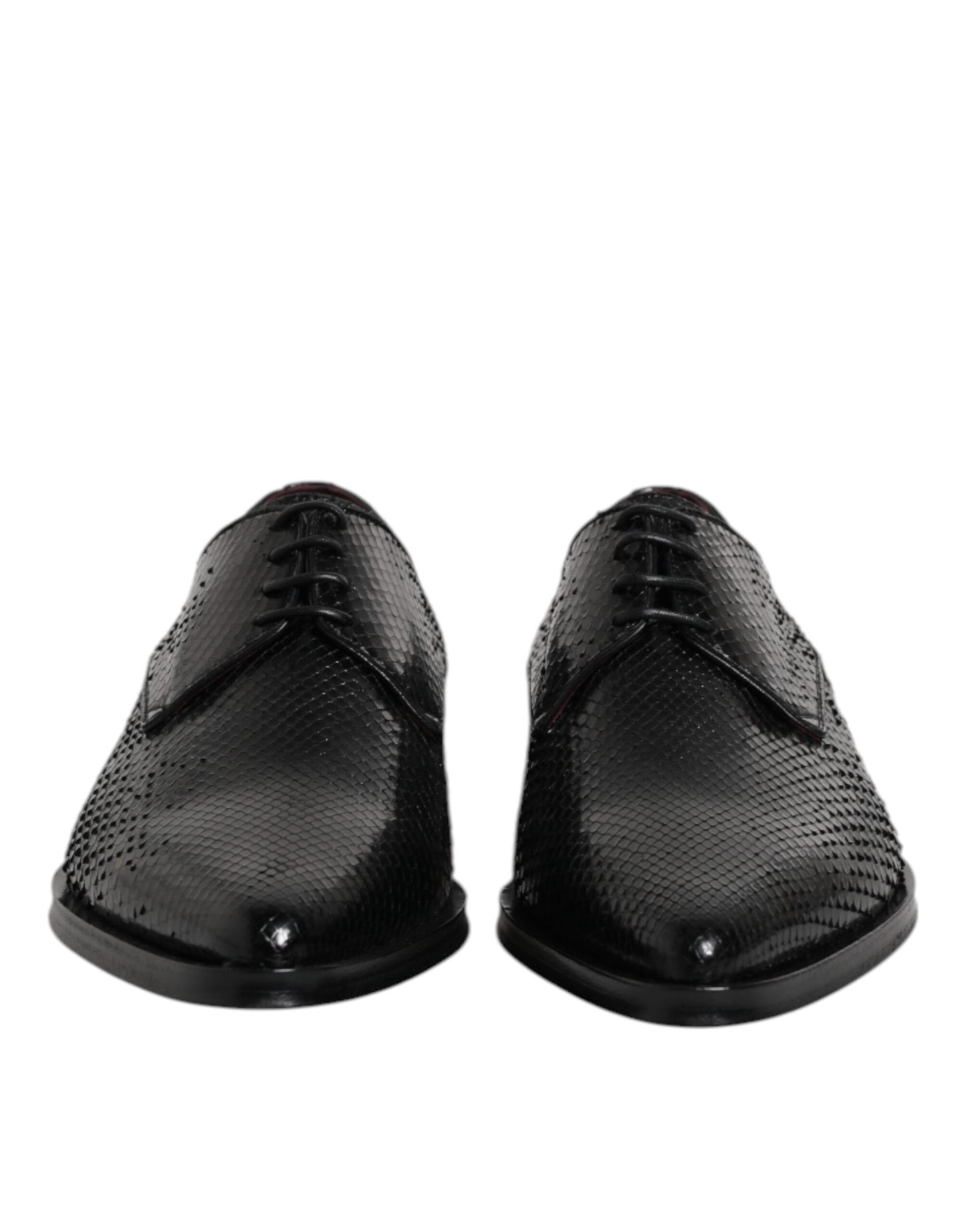 Dolce & Gabbana – Derby-Schuhe aus schwarzem Leder mit Schnürung für Herren