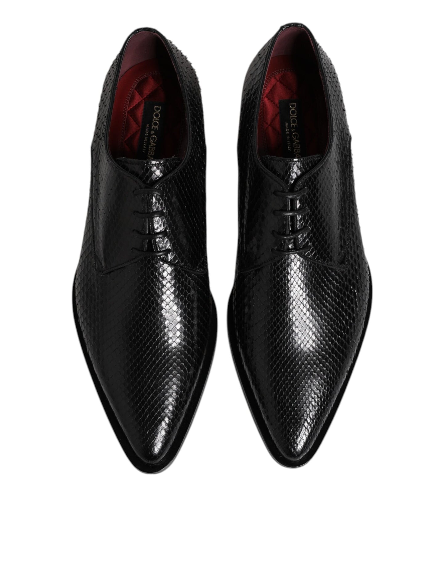 Dolce & Gabbana – Derby-Schuhe aus schwarzem Leder mit Schnürung für Herren