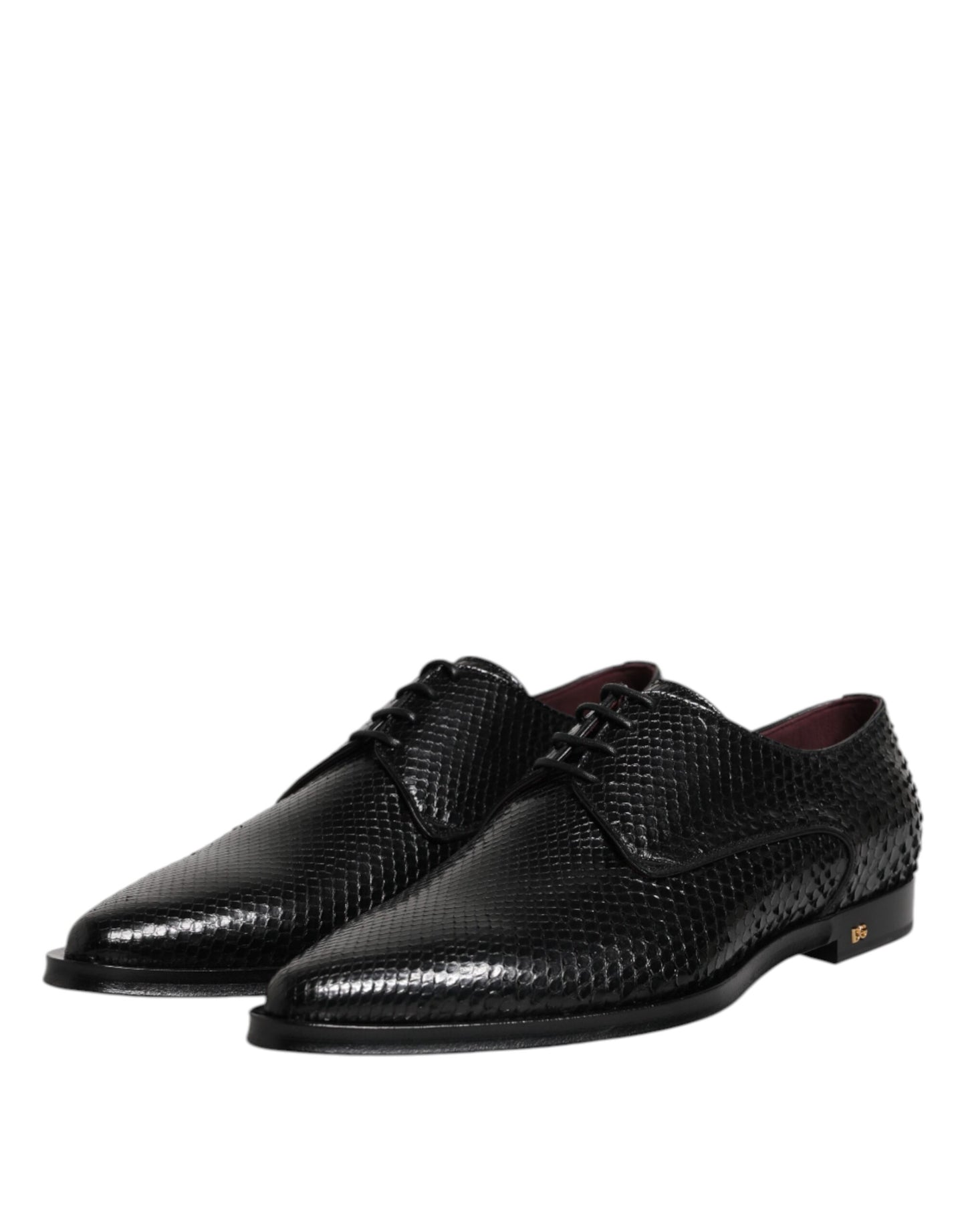 Dolce & Gabbana – Derby-Schuhe aus schwarzem Leder mit Schnürung für Herren