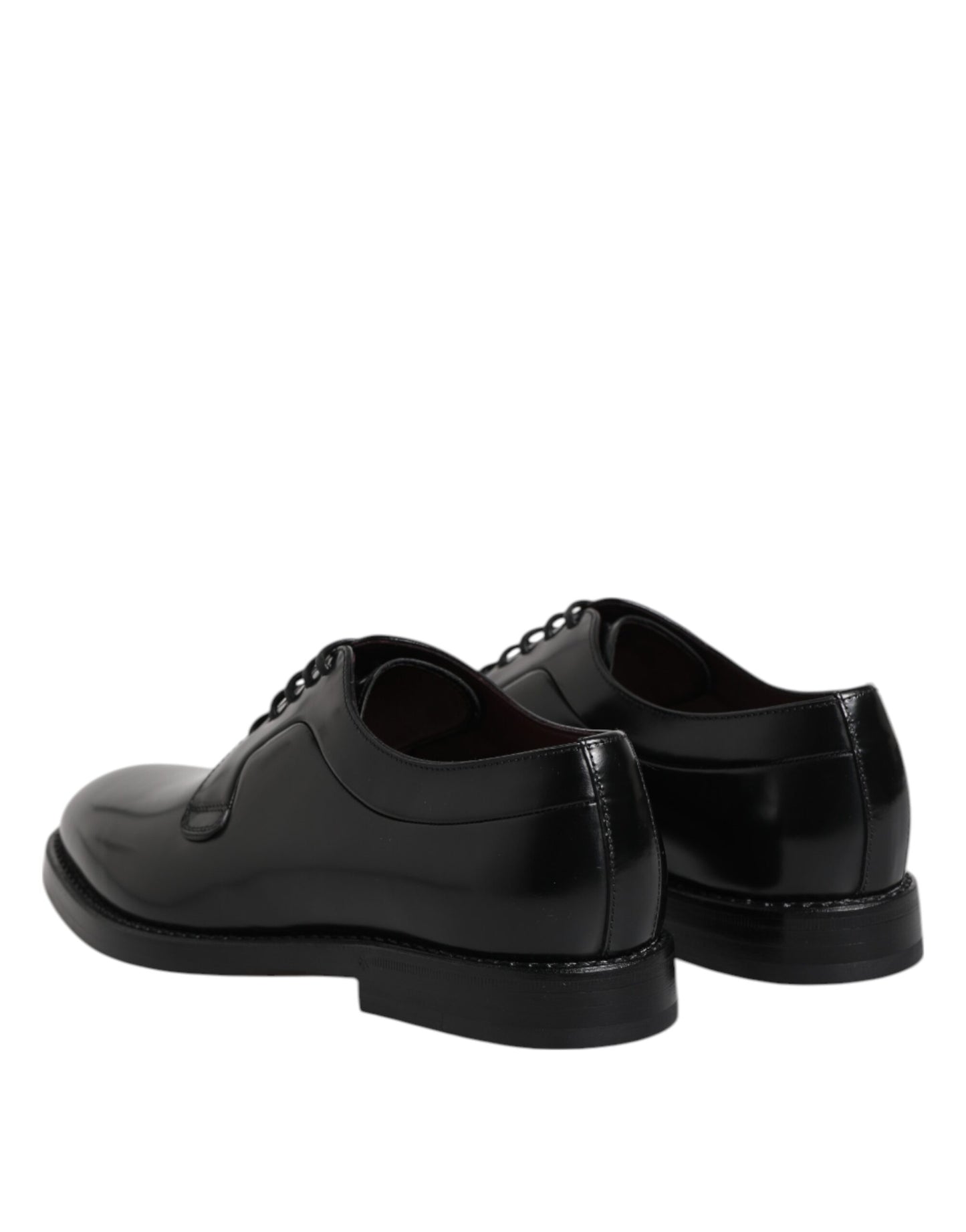 Dolce & Gabbana – Schwarze Derby-Schuhe aus Kalbsleder mit Schnürung