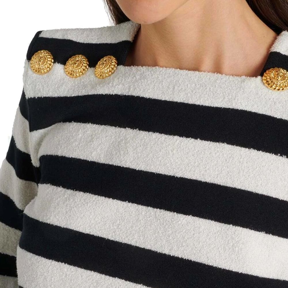 Balmain – Gestreiftes Jersey-Oberteil