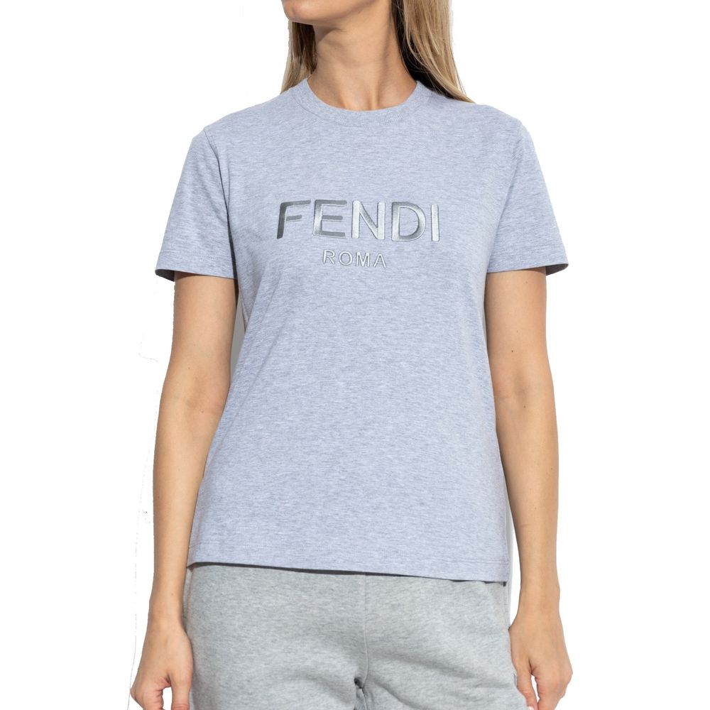 Baumwoll-T-Shirt mit Fendi-Logo