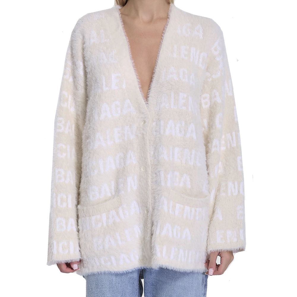 Balenciaga Jacquard-Cardigan aus Wollmischung