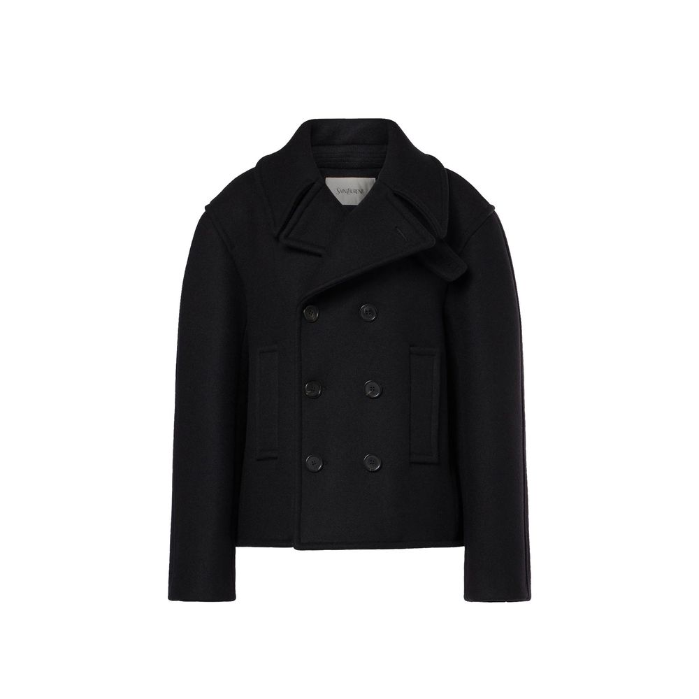 Saint Laurent Übergroßer Caban aus Schurwolle