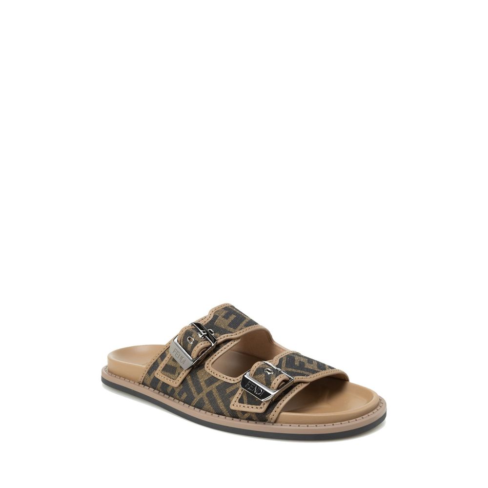 Fendi FF Flache Sandalen