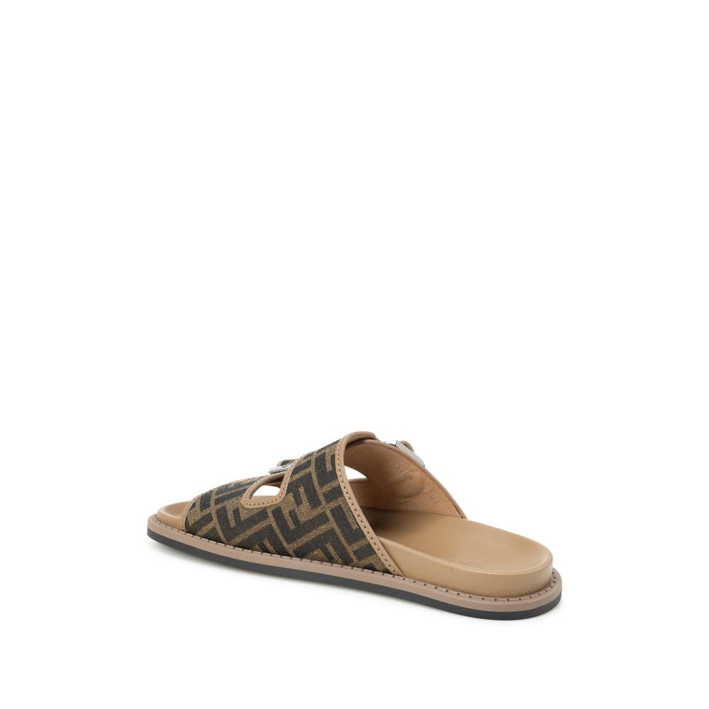Fendi FF Flache Sandalen
