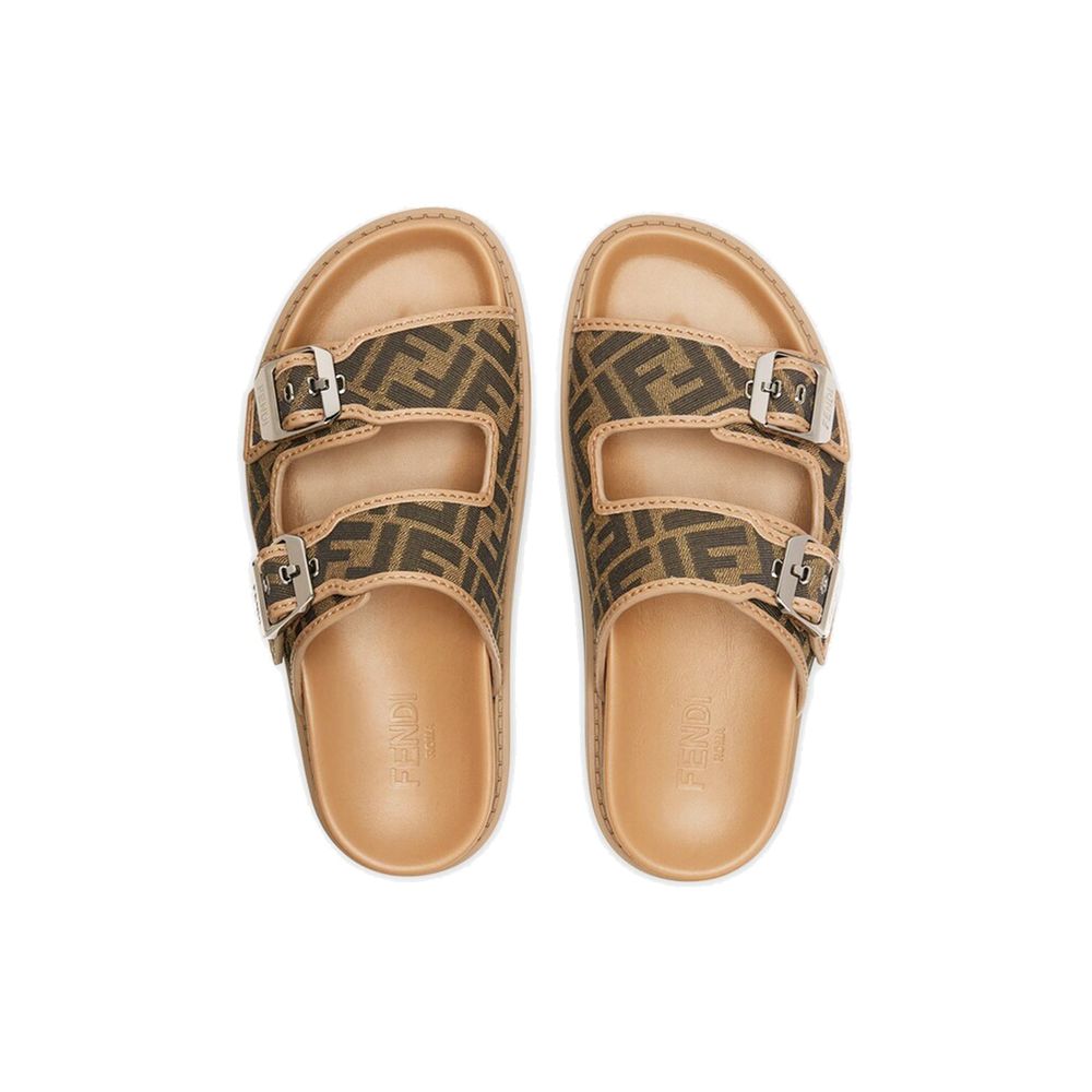 Fendi FF Flache Sandalen