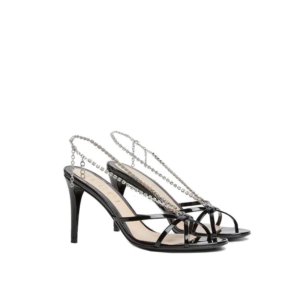 Gucci Sandalen mit Kristallkette