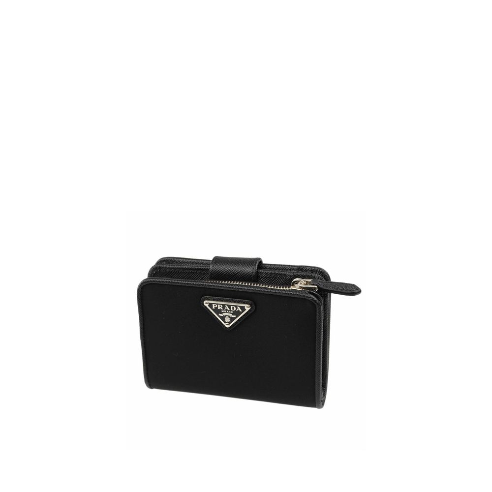 Prada Französische Geldbörse aus Nylon und Leder