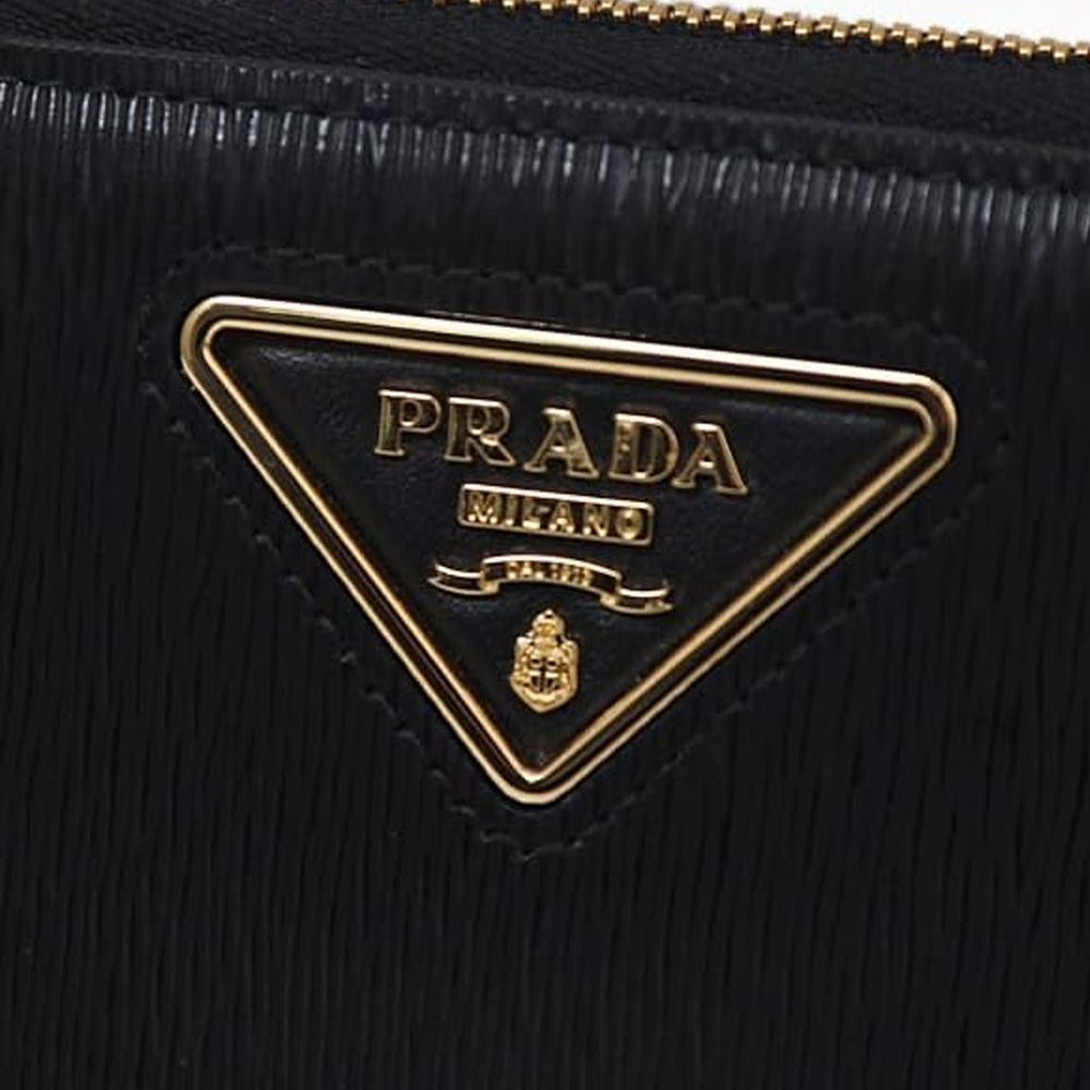 Prada Leder-Geldbörse mit Logo