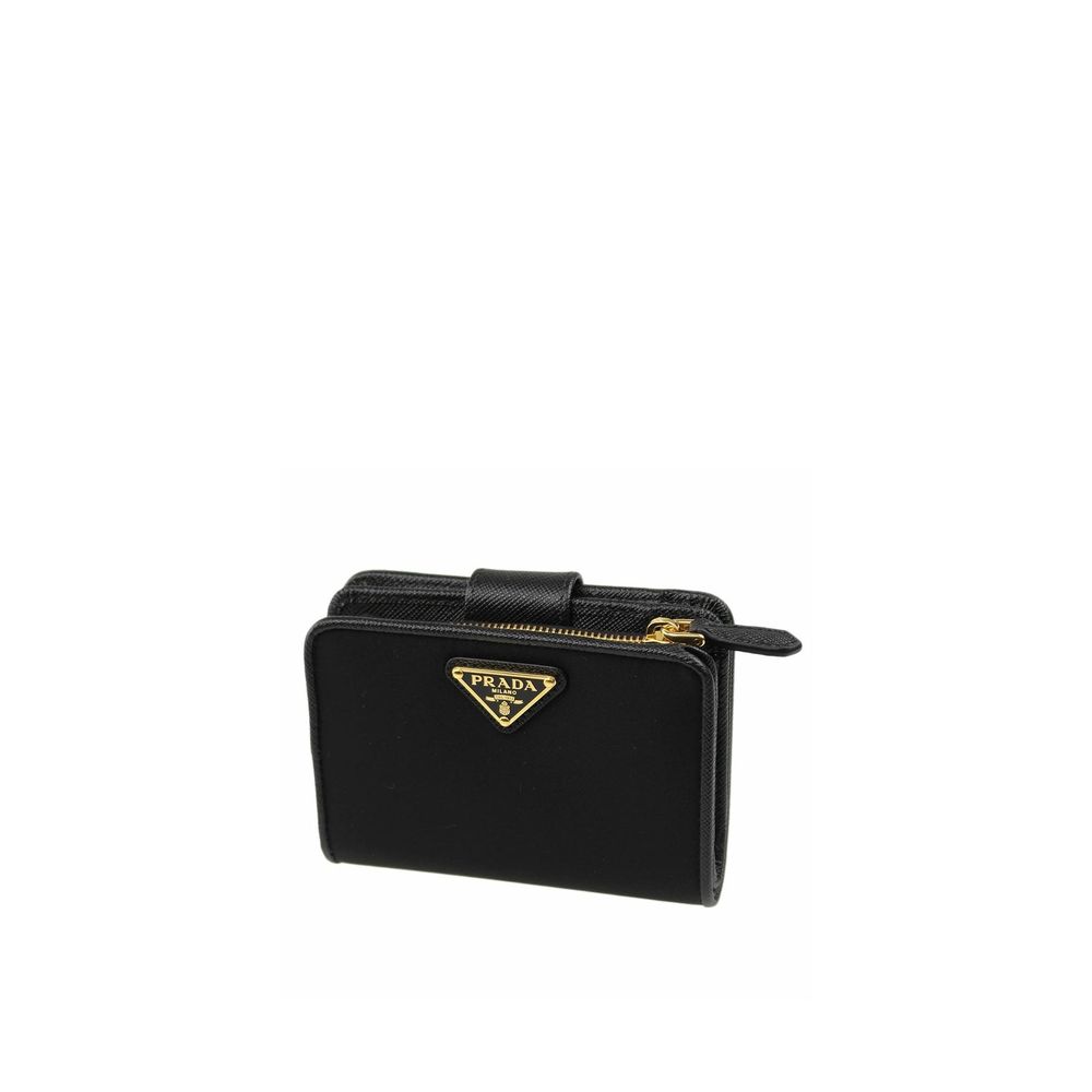 Prada Französische Geldbörse aus Nylon und Leder