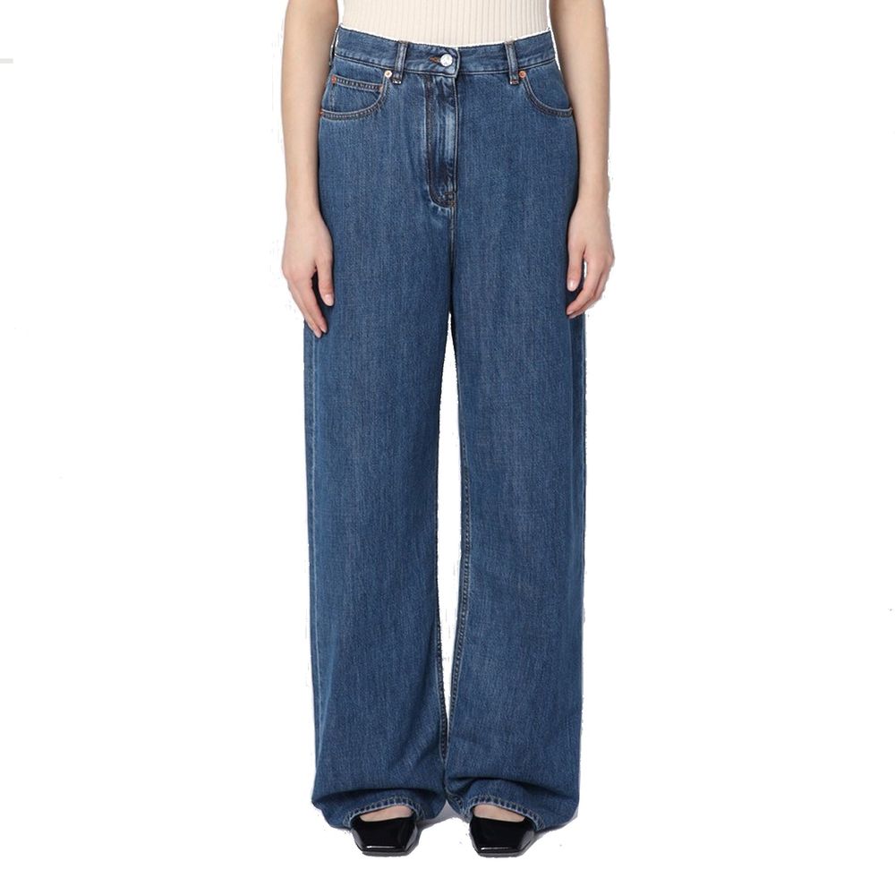 Valentino – Jeans aus Denim mit weitem Bein