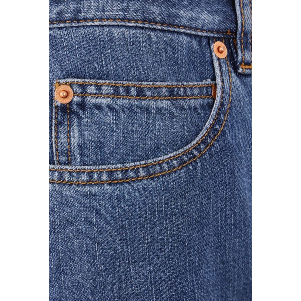 Valentino – Jeans aus Denim mit weitem Bein