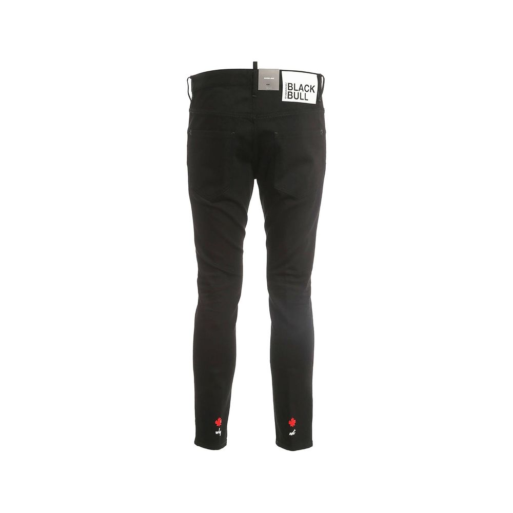Dsquared² Schwarze Bull-Skaterjeans