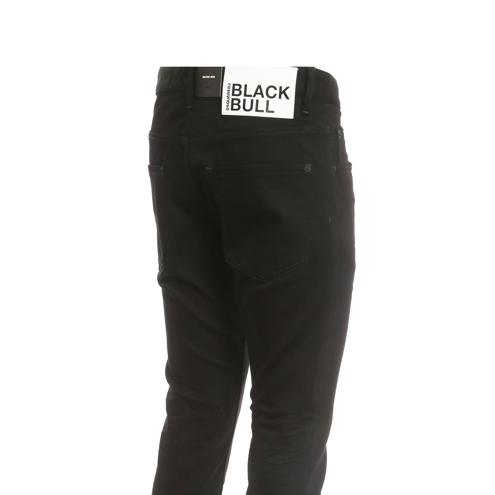 Dsquared² Schwarze Bull-Skaterjeans