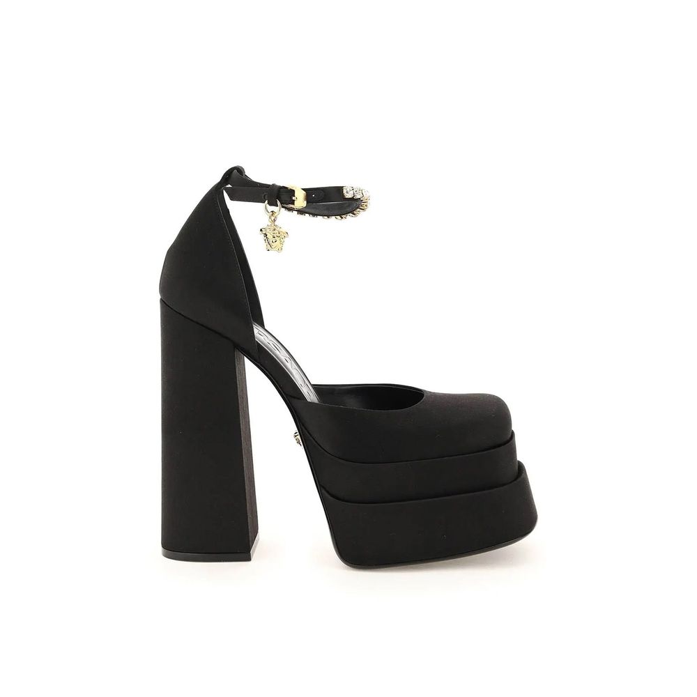 Versace Plateau-Pumps aus Seidensatin