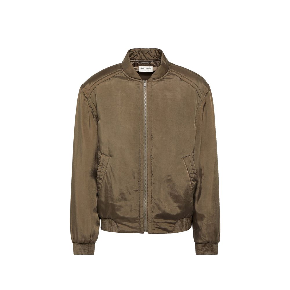 Saint Laurent – Bomberjacke aus Teddy-Twill