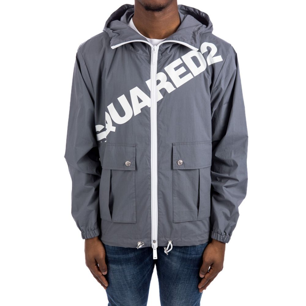 Dsquared²-Windjacke mit Logo und Kapuze