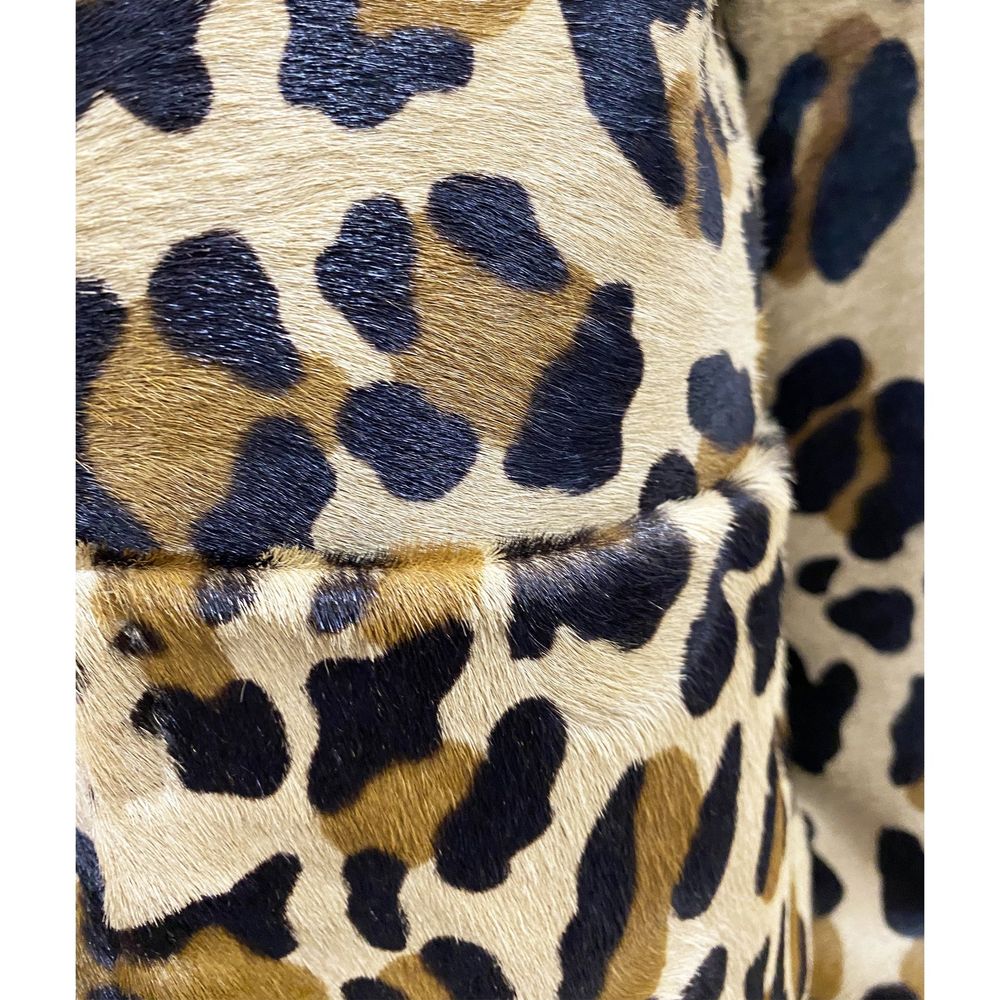 Dsquared² Kurze Jacke aus Kalbshaar mit Leopardenmuster