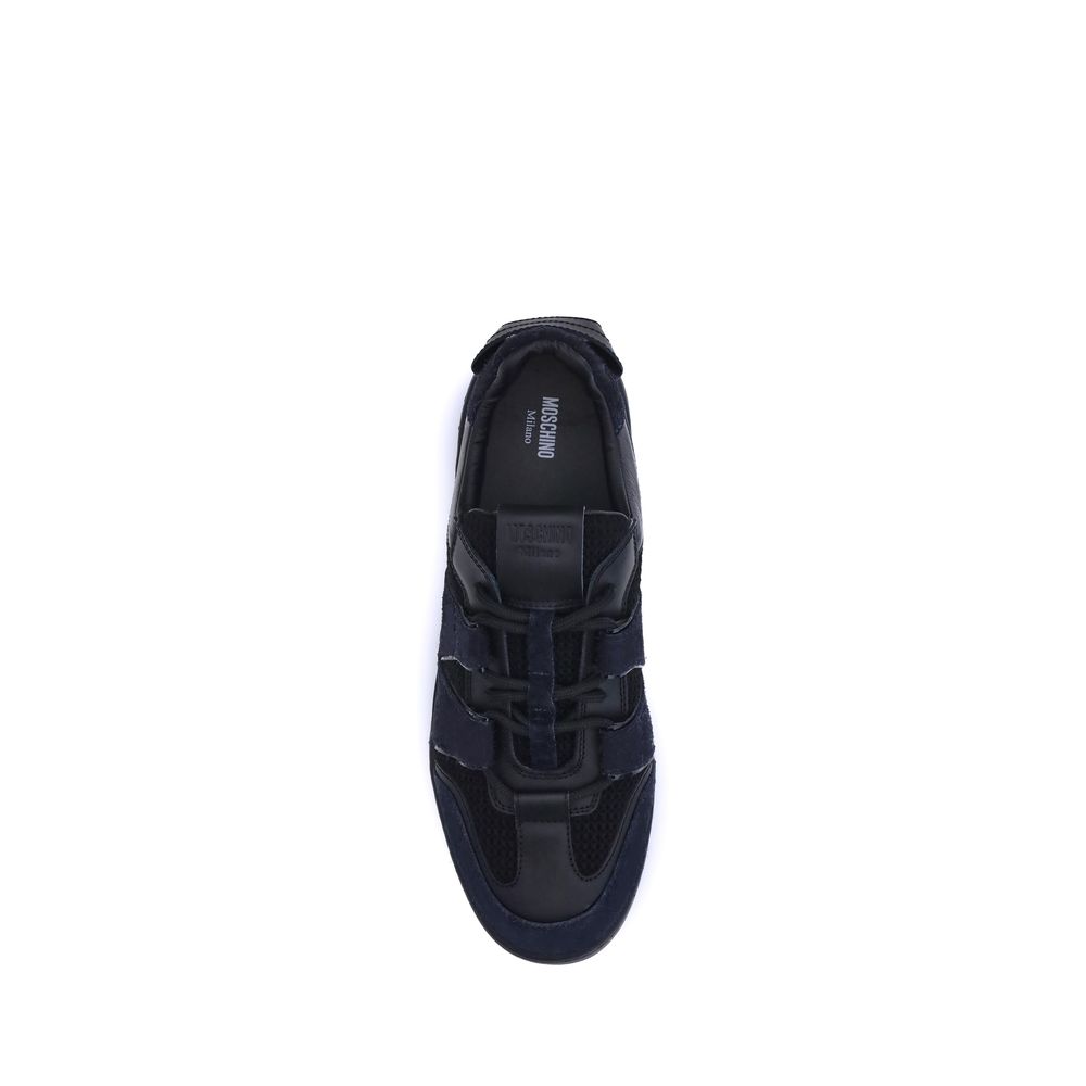 Moschino Sneakers aus Leder und Mesh
