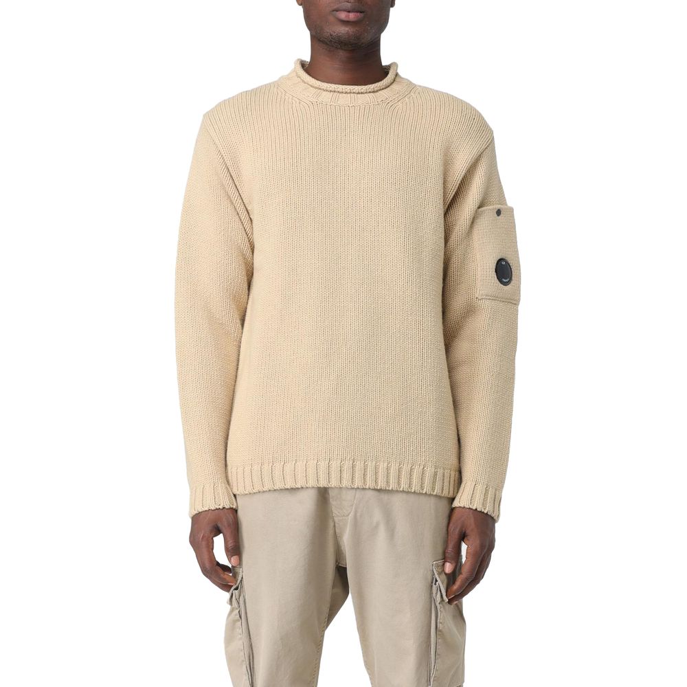 CP Company – Beigefarbener Wollpullover