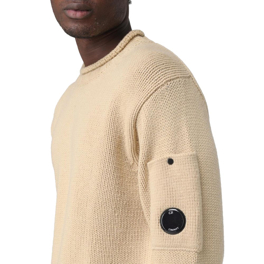 CP Company – Beigefarbener Wollpullover