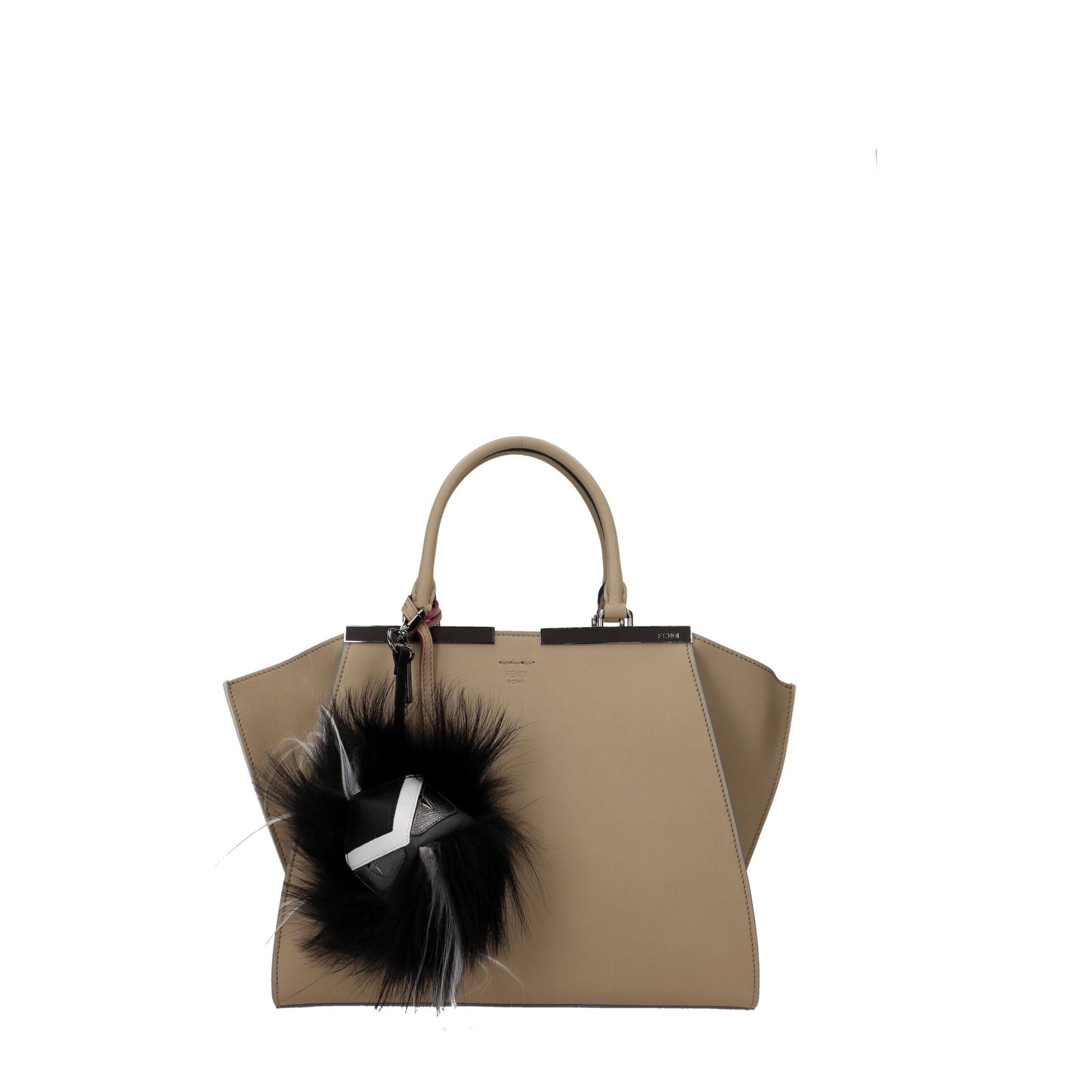 Fendi Schwarze Leder-Schlüsselanhänger