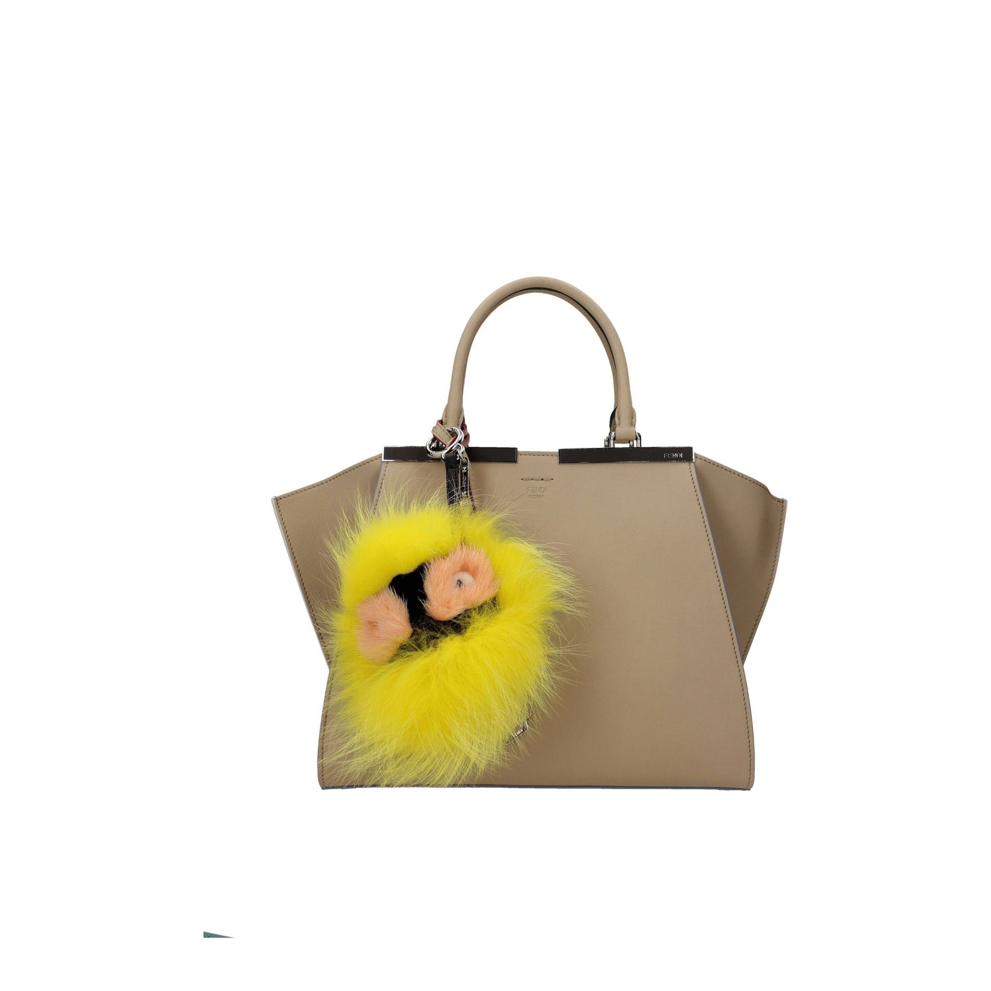Fendi Gelbe Pelz-Schlüsselanhänger