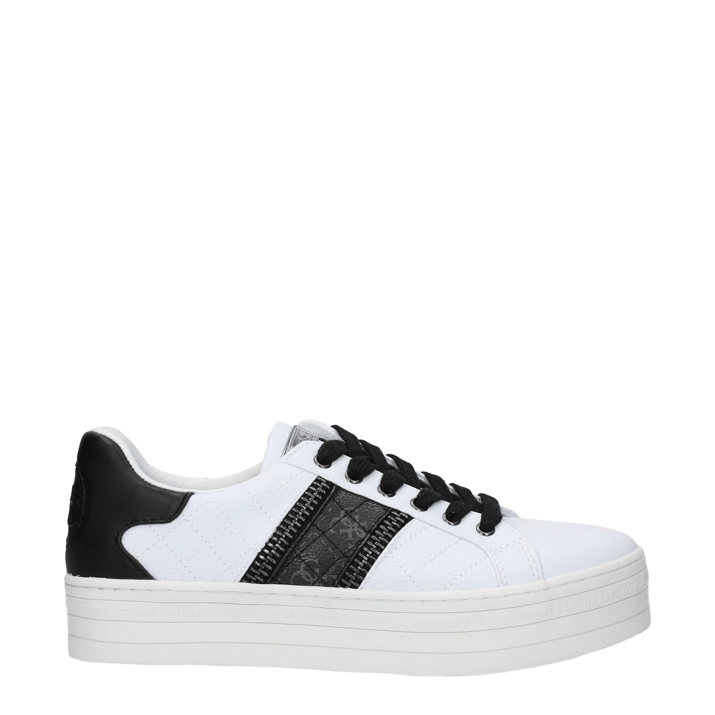 Guess – Weiße Plateau-Sneaker aus Polyethylen