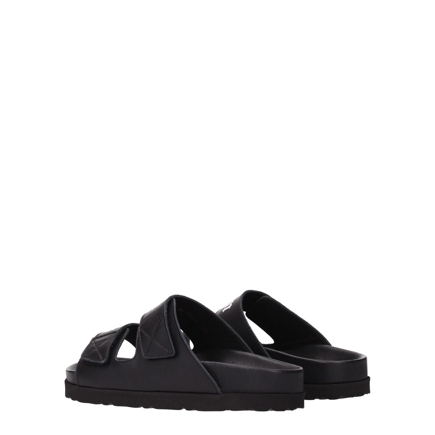 Palm Angels – Schwarze Leder-Slipper-Sandalen